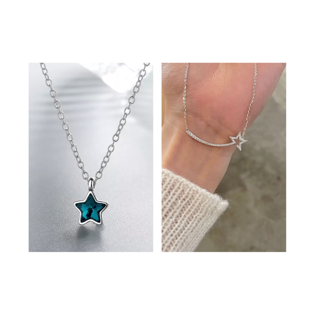 Blue StarShooting Star Necklaces